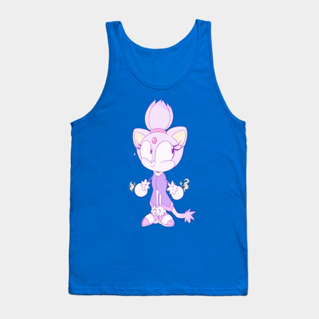 Classic Blaze the Cat Tank Top by SpookytheKitty2001